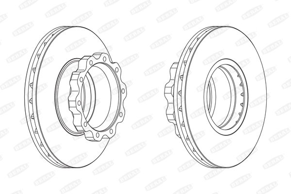 DISC FRANA BERAL BCR215A - Compatibil cu ERF, MAN, NEOPLAN