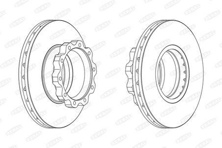 DISC FRANA BERAL BCR215A - Compatibil cu ERF, MAN, NEOPLAN