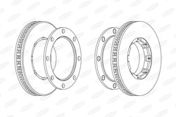 DISC FRANA BERAL BCR220A - Compatibil cu RENAULT TRUCKS