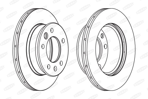 DISC FRANA BERAL BCR228A - Compatibil cu MERCEDES-BENZ, MULTICAR, VW