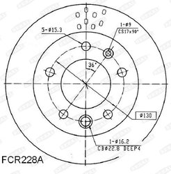 DISC FRANA BERAL BCR228A - Compatibil cu MERCEDES-BENZ, MULTICAR, VW