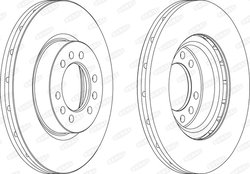 DISC FRANA BERAL BCR235A - Compatibil cu IVECO, VOLVO