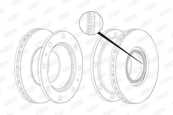 DISC FRANA BERAL BCR237A - Compatibil cu IVECO