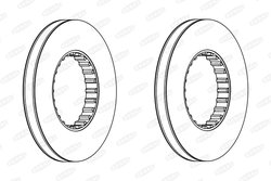 DISC FRANA BERAL BCR249A - Compatibil cu RENAULT TRUCKS, VAN HOOL, VOLVO