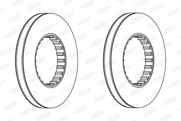 DISC FRANA BERAL BCR249A - Compatibil cu RENAULT TRUCKS, VAN HOOL, VOLVO