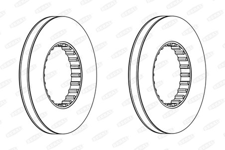 DISC FRANA BERAL BCR249A - Compatibil cu RENAULT TRUCKS, VAN HOOL, VOLVO