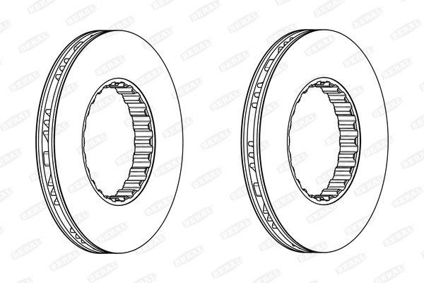 DISC FRANA BERAL BCR259A - Compatibil cu RENAULT TRUCKS, VAN HOOL, VOLVO
