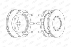 DISC FRANA BERAL BCR308A - Compatibil cu IVECO