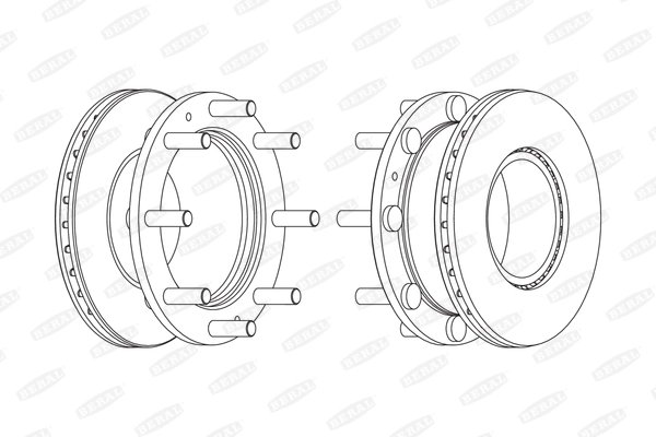 DISC FRANA BERAL BCR308A - Compatibil cu IVECO