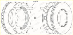 DISC FRANA BERAL BCR308A - Compatibil cu IVECO