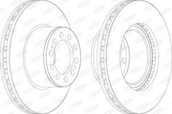 DISC FRANA BERAL BCR323A - Compatibil cu MERCEDES-BENZ, SETRA