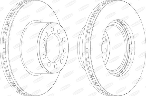 DISC FRANA BERAL BCR323A - Compatibil cu MERCEDES-BENZ, SETRA