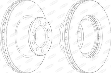 DISC FRANA BERAL BCR323A - Compatibil cu MERCEDES-BENZ, SETRA