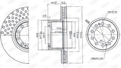 DISC FRANA BERAL BCR323A - Compatibil cu MERCEDES-BENZ, SETRA