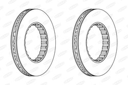 DISC FRANA BERAL BCR348A - Compatibil cu RENAULT TRUCKS, VOLVO
