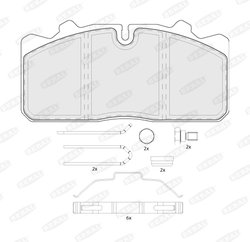 SET PLACUTE FRANA BERAL BCV29088TK - Compatibil cu DAF, ERF, IRISBUS, IVECO, KARSAN, MAN, MERCEDES-BENZ, OPTARE, RENAULT TRUCKS