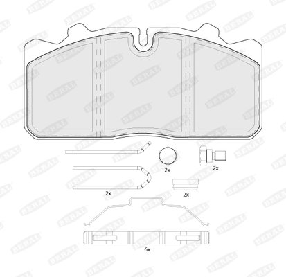Set placute frana Beral BCV29088TK