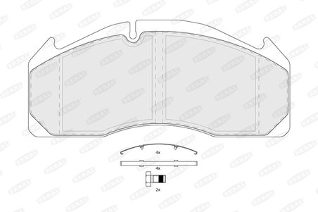 SET PLACUTE FRANA BERAL BCV29125TK - Compatibil cu VOLVO