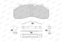 SET PLACUTE FRANA BERAL BCV29143TK - Compatibil cu IVECO