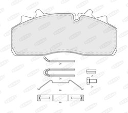 SET PLACUTE FRANA BERAL BCV29159TK - Compatibil cu DAF, RENAULT TRUCKS