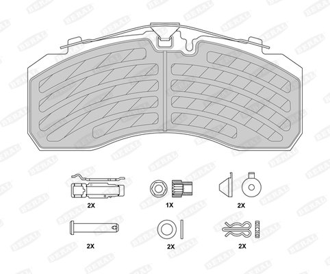 Set placute frana Beral BCV29253TK