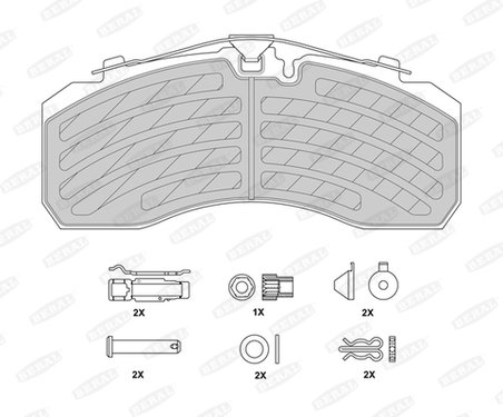Set placute frana Beral BCV29253TK