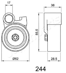 MECANISM TENSIONARE CUREA DISTRIBUTIE JAPANPARTS BE-244 - Compatibil cu TOYOTA