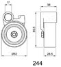 MECANISM TENSIONARE CUREA DISTRIBUTIE JAPANPARTS BE-244 - Compatibil cu TOYOTA