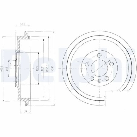 Tambur frana Delphi BF406