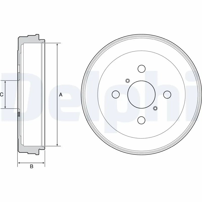TAMBUR FRANA DELPHI BF530 - Compatibil cu TOYOTA