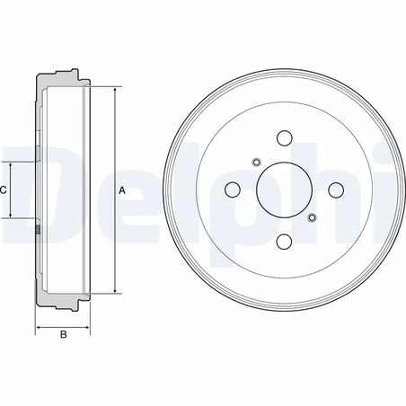 TAMBUR FRANA DELPHI BF530 - Compatibil cu TOYOTA