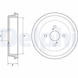 TAMBUR FRANA DELPHI BF547 - Compatibil cu TOYOTA