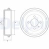 TAMBUR FRANA DELPHI BF549 - Compatibil cu SEAT, SKODA, VW, VW (SVW)