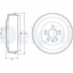 TAMBUR FRANA DELPHI BF558 - Compatibil cu VW