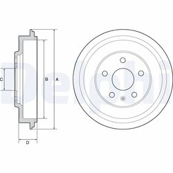TAMBUR FRANA DELPHI BF561 - Compatibil cu VW