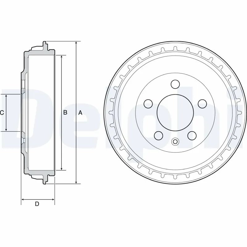 Tambur frana Delphi BF563