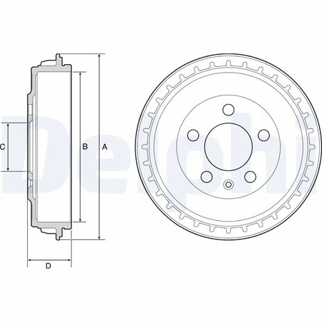 Tambur frana Delphi BF563