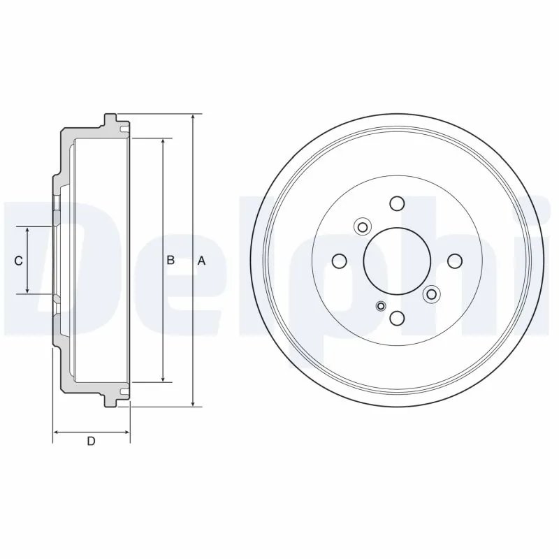 TAMBUR FRANA DELPHI BF565 - Compatibil cu FORD, FORD (CHANGAN)