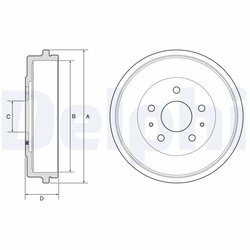 TAMBUR FRANA DELPHI BF568 - Compatibil cu FORD