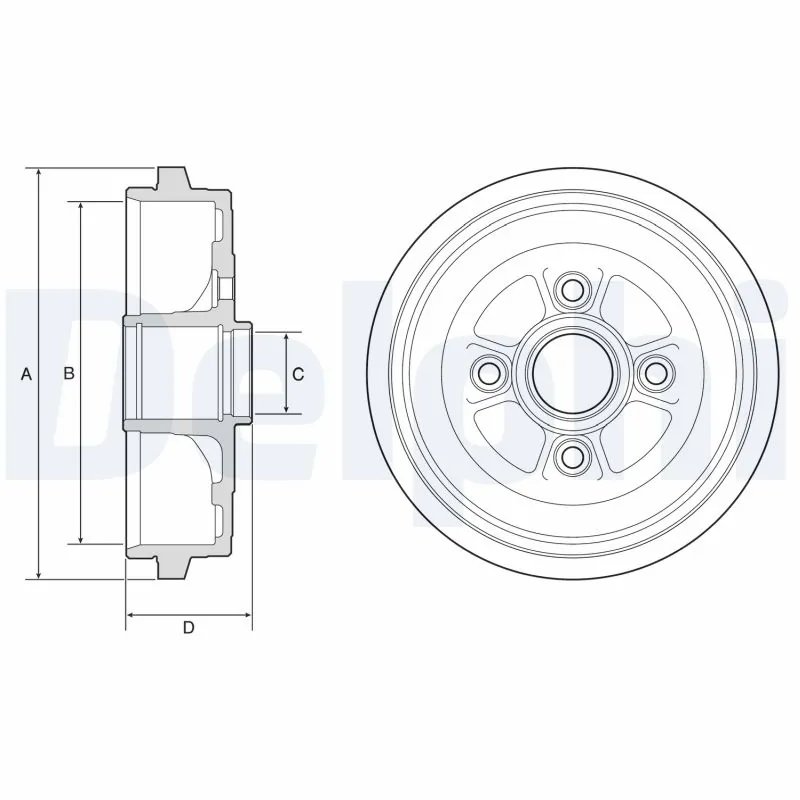 TAMBUR FRANA DELPHI BF574 - Compatibil cu NISSAN