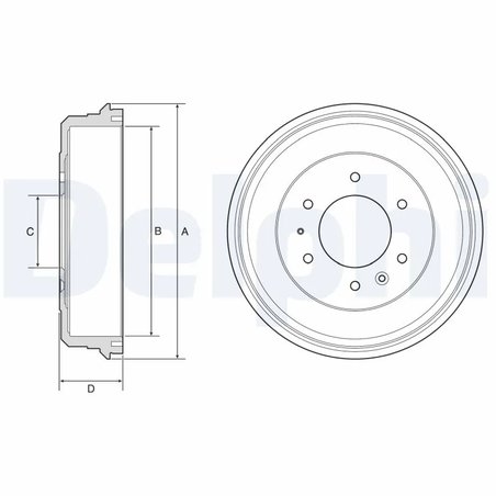 TAMBUR FRANA DELPHI BF581 - Compatibil cu FORD, MAZDA
