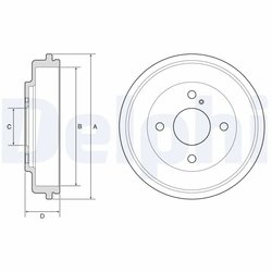 TAMBUR FRANA DELPHI BF591 - Compatibil cu FORD