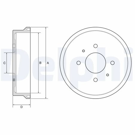 Tambur frana Delphi BF604