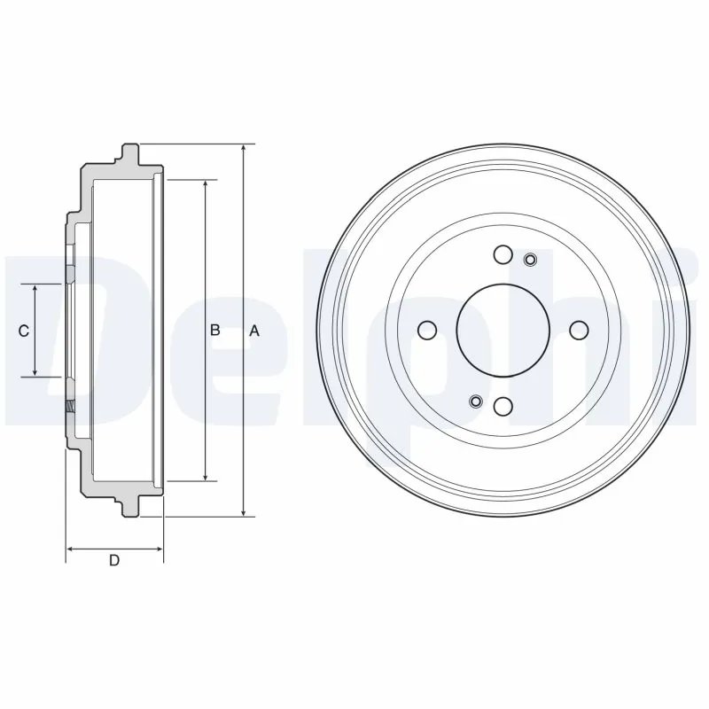 TAMBUR FRANA DELPHI BF606 - Compatibil cu HONDA
