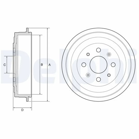 TAMBUR FRANA DELPHI BF619 - Compatibil cu OPEL, VAUXHALL