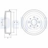 TAMBUR FRANA DELPHI BF619 - Compatibil cu OPEL, VAUXHALL