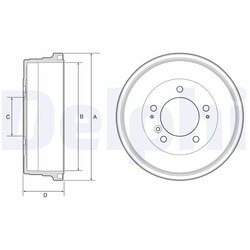 Tambur frana Delphi BF628