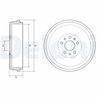 TAMBUR FRANA DELPHI BF629 - Compatibil cu FIAT, OPEL, VAUXHALL