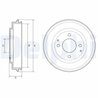 TAMBUR FRANA DELPHI BF632 - Compatibil cu CITROEN, PEUGEOT