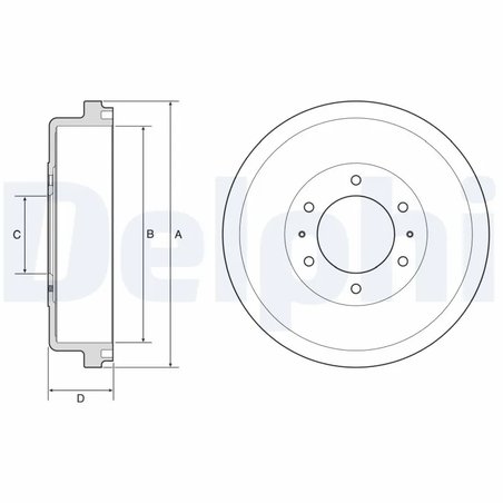 Tambur frana Delphi BF635
